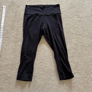 Lululemon Wunder Under Crop Leggings Womens 10 Black Mid Rise Yoga Capri W6 Agsc